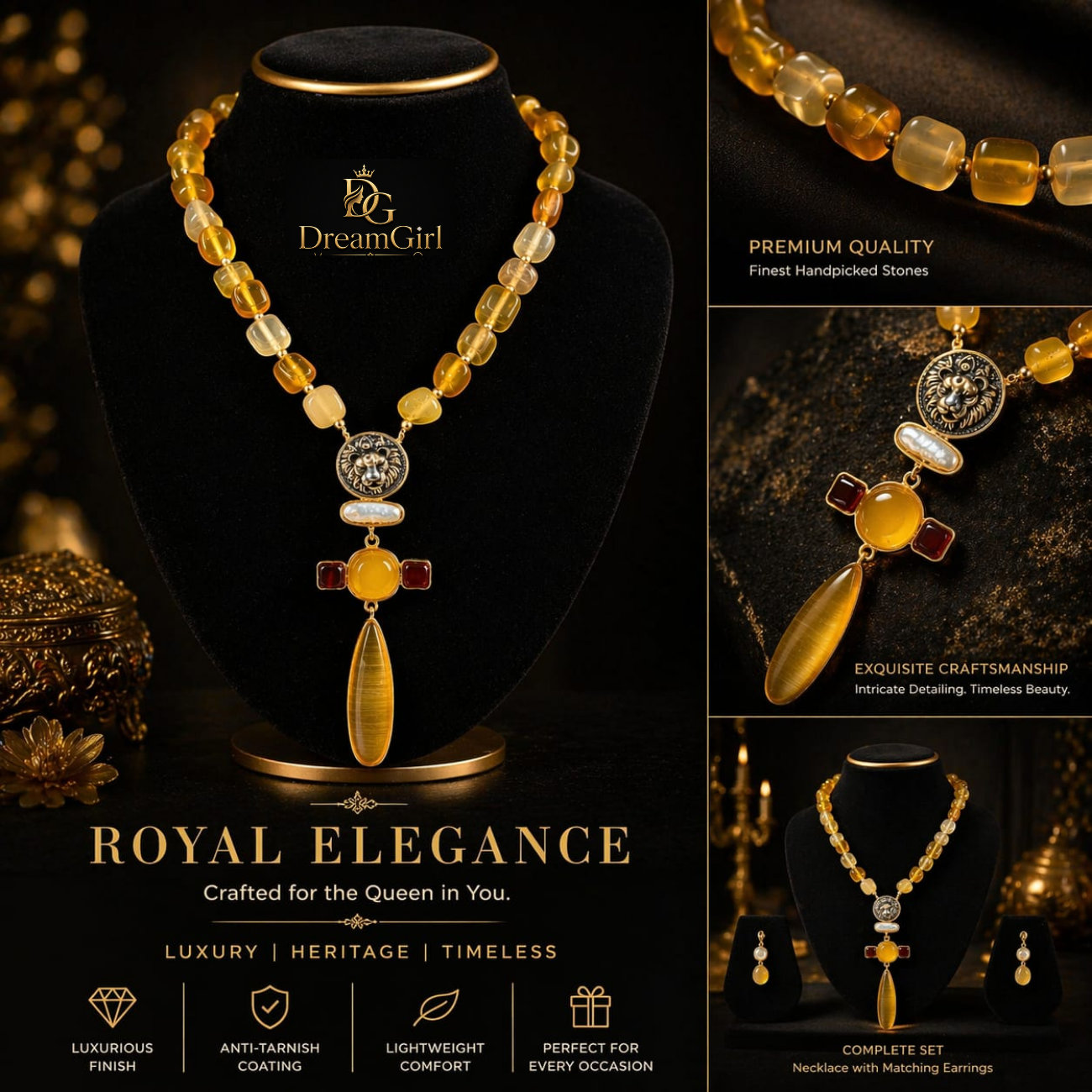 Premium beaded necklace set