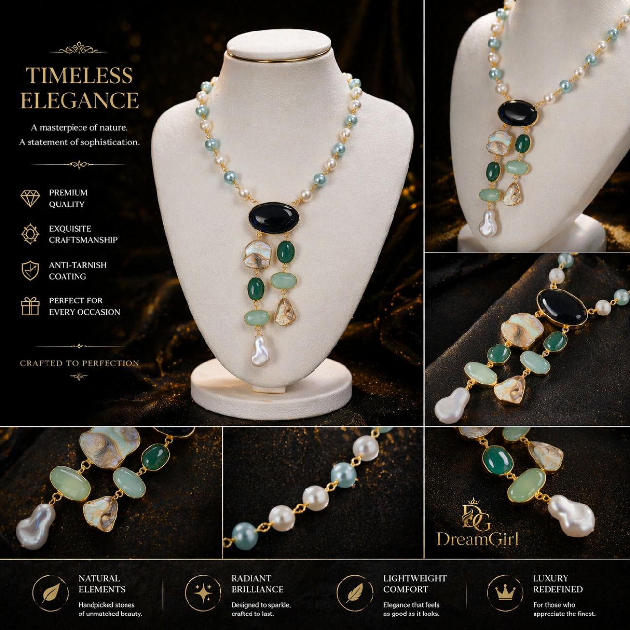 Beaded necklace set