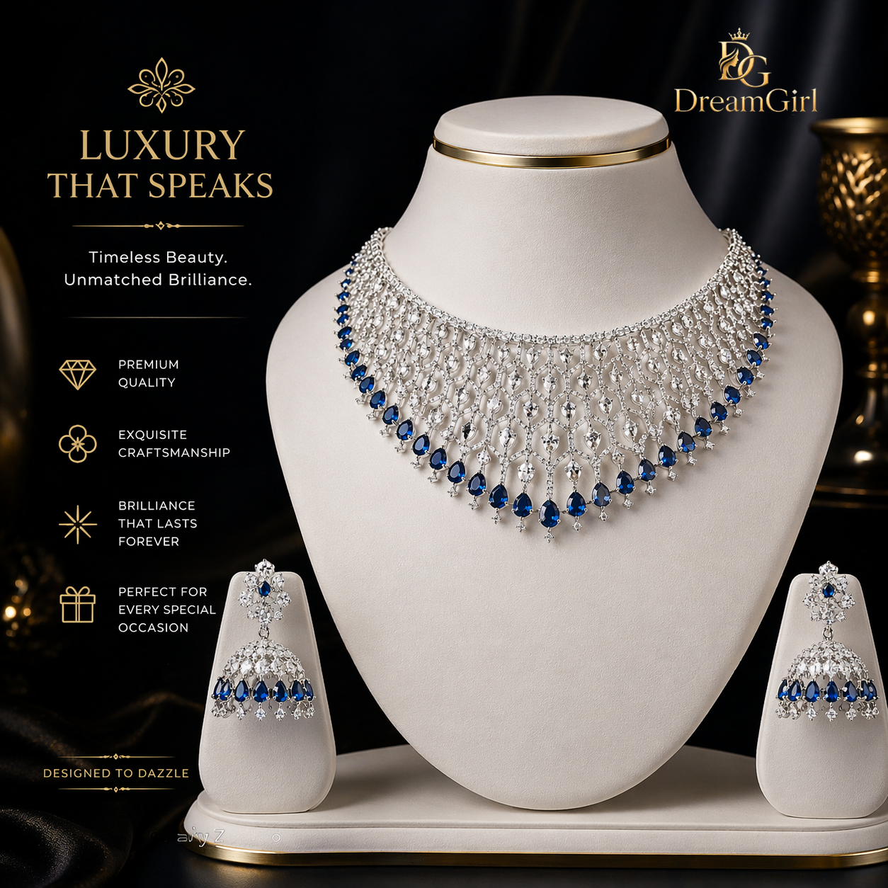 Luxury bridal necklace set
