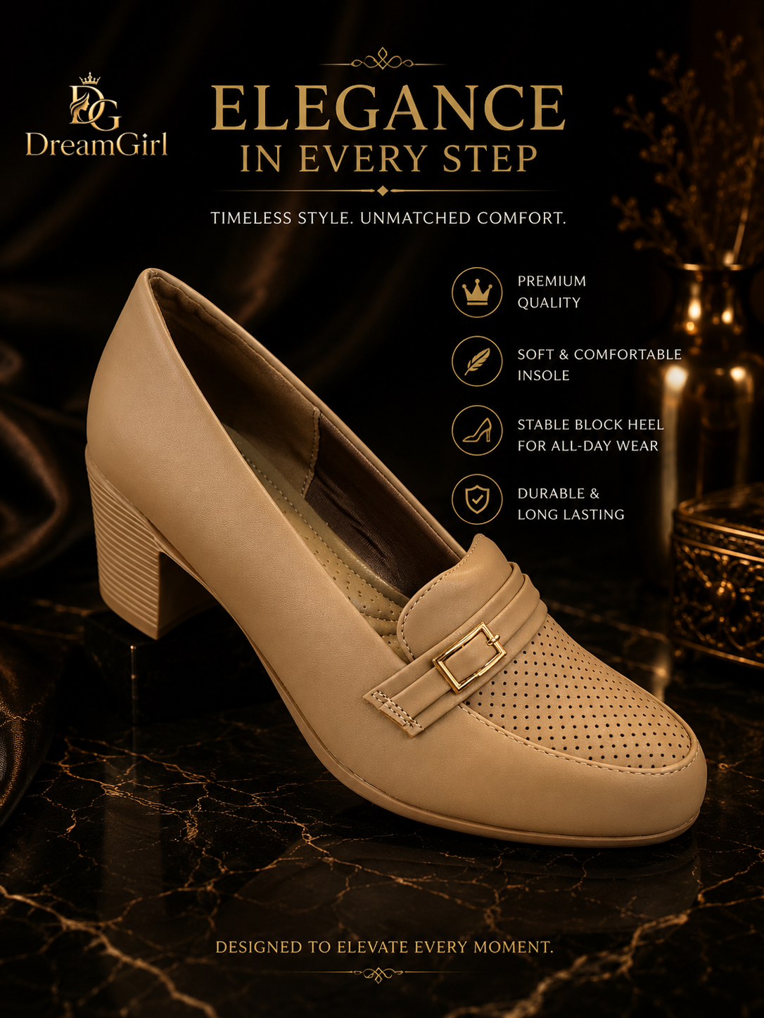 Beige ballerine shoe