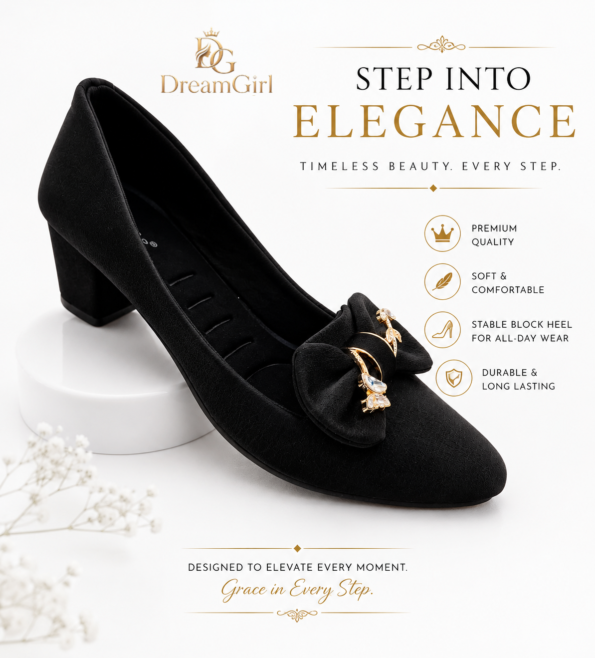 Back balley shoe for women