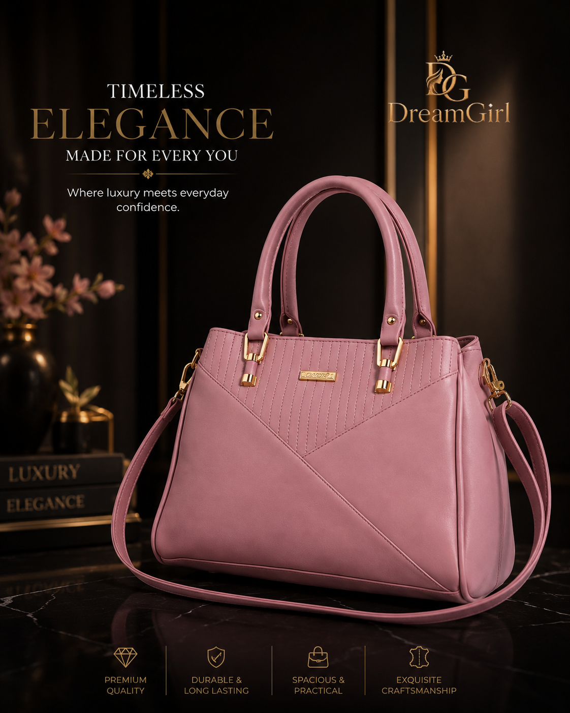 Pink hand bag 