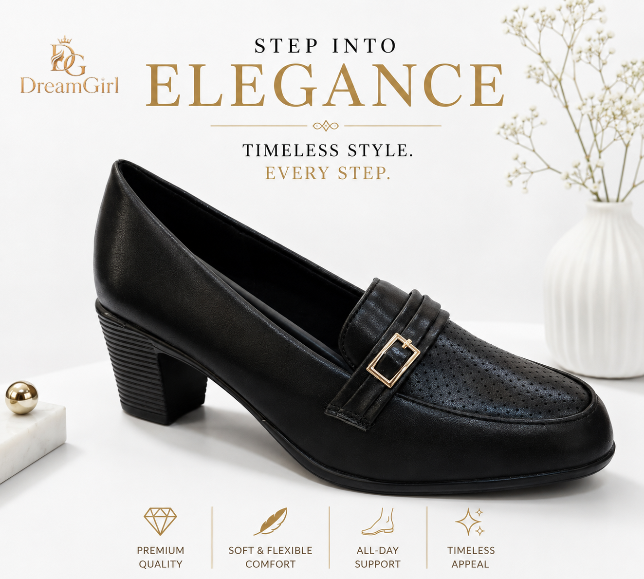 Black balley shoe
